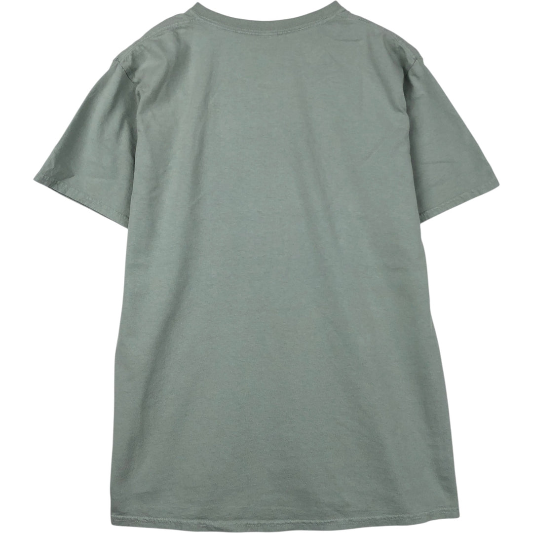 BILLIE EILISH Billie Eilish Band T-shirt Band T Men's L size cotton Khaki type sage green Vintage Second Hand