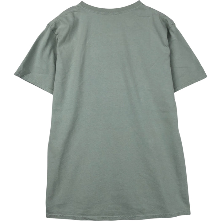 BILLIE EILISH Billie Eilish Band T-shirt Band T Men's L size cotton Khaki type sage green Vintage Second Hand
