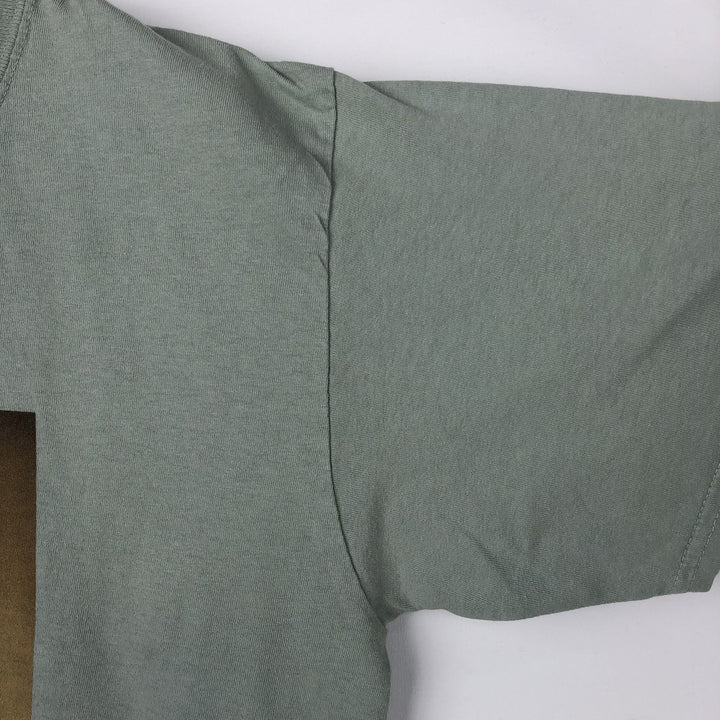 BILLIE EILISH Billie Eilish Band T-shirt Band T Men's L size cotton Khaki type sage green Vintage Second Hand