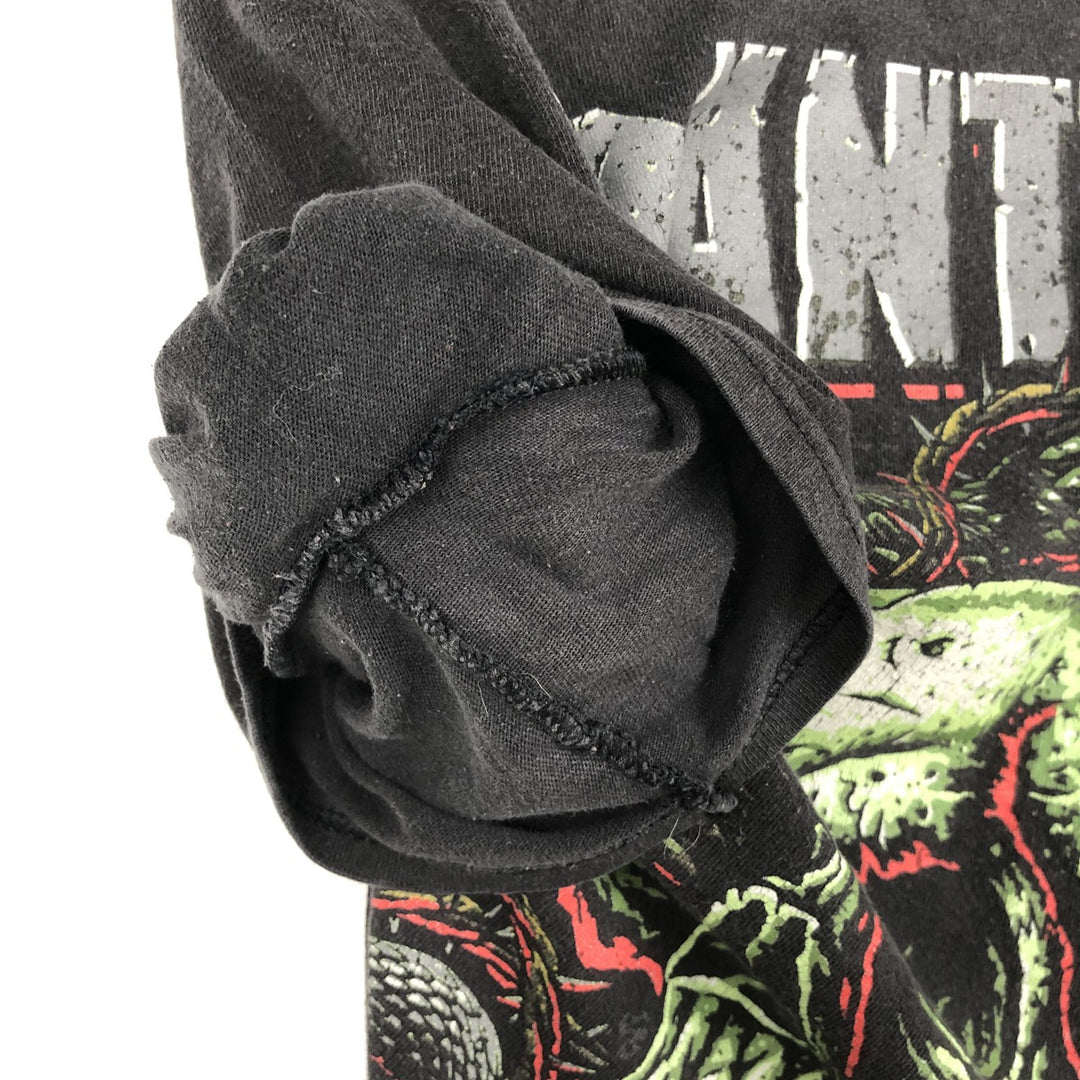 Bravado PANTERA Skull Pattern Snake Pattern Python Pattern Band T-shirt Men's Size S unclear black type Vintage Second Hand