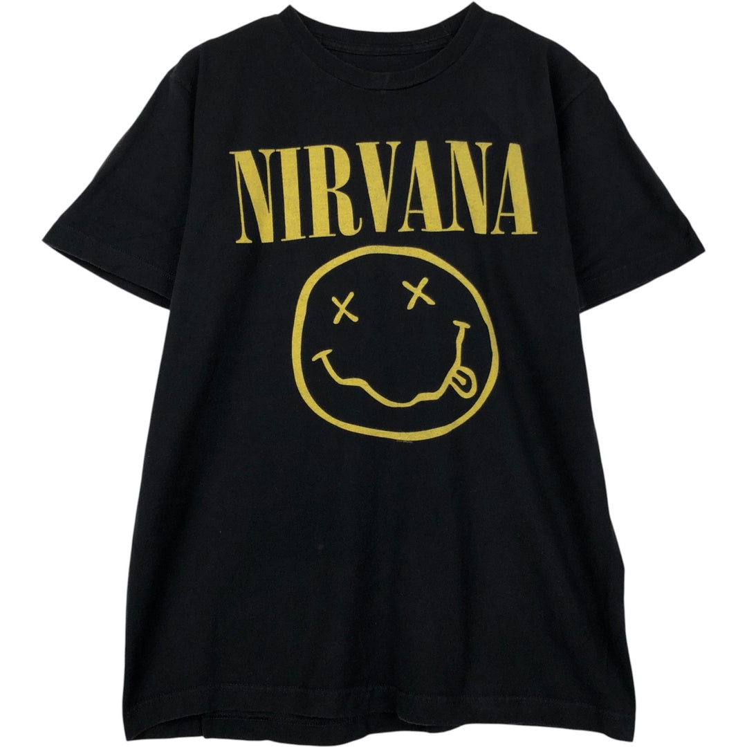 NIRVANA Nirvana Band T-shirt, Band T, Men's S size unclear black type Vintage Second Hand