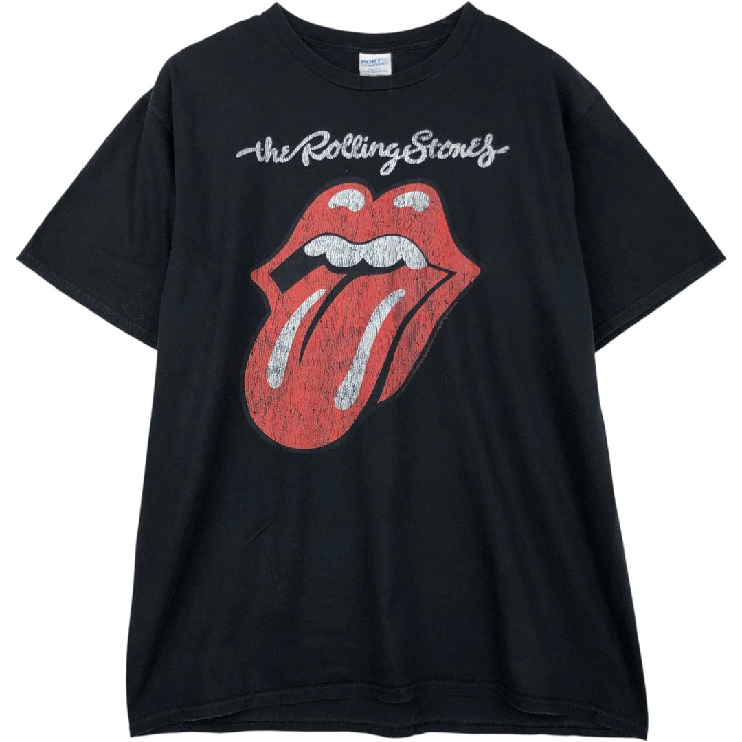 PORT&COMPANY The Rolling Stones Band T-shirt (Men's size L equivalent) cotton black type Vintage Second Hand