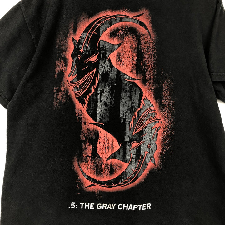 SLIPKNOT Skull Pattern Band T-Shirt (Men's Size M) cotton Charcoal Vintage Second Hand