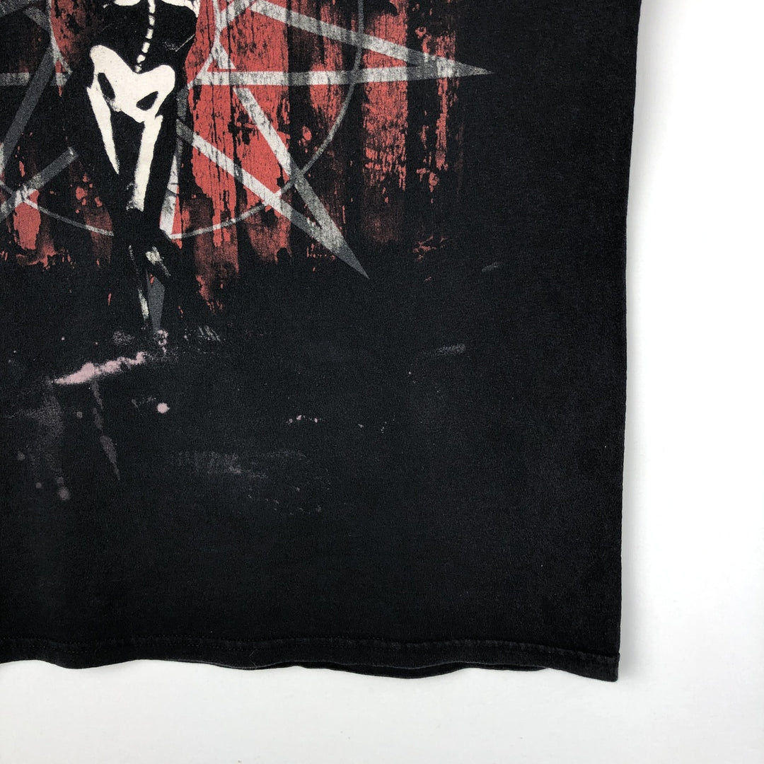 SLIPKNOT Skull Pattern Band T-Shirt (Men's Size M) cotton Charcoal Vintage Second Hand