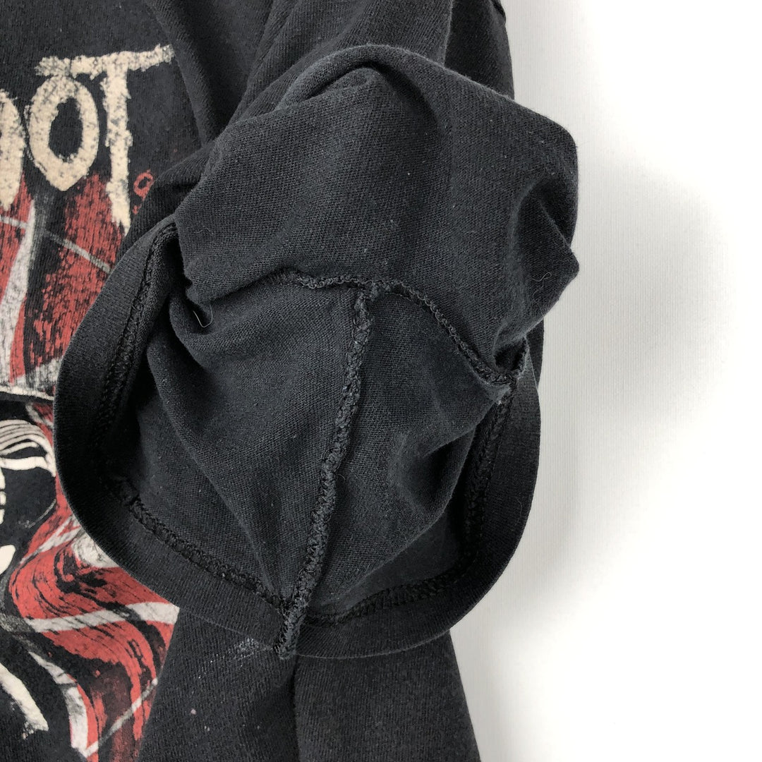 SLIPKNOT Skull Pattern Band T-Shirt (Men's Size M) cotton Charcoal Vintage Second Hand