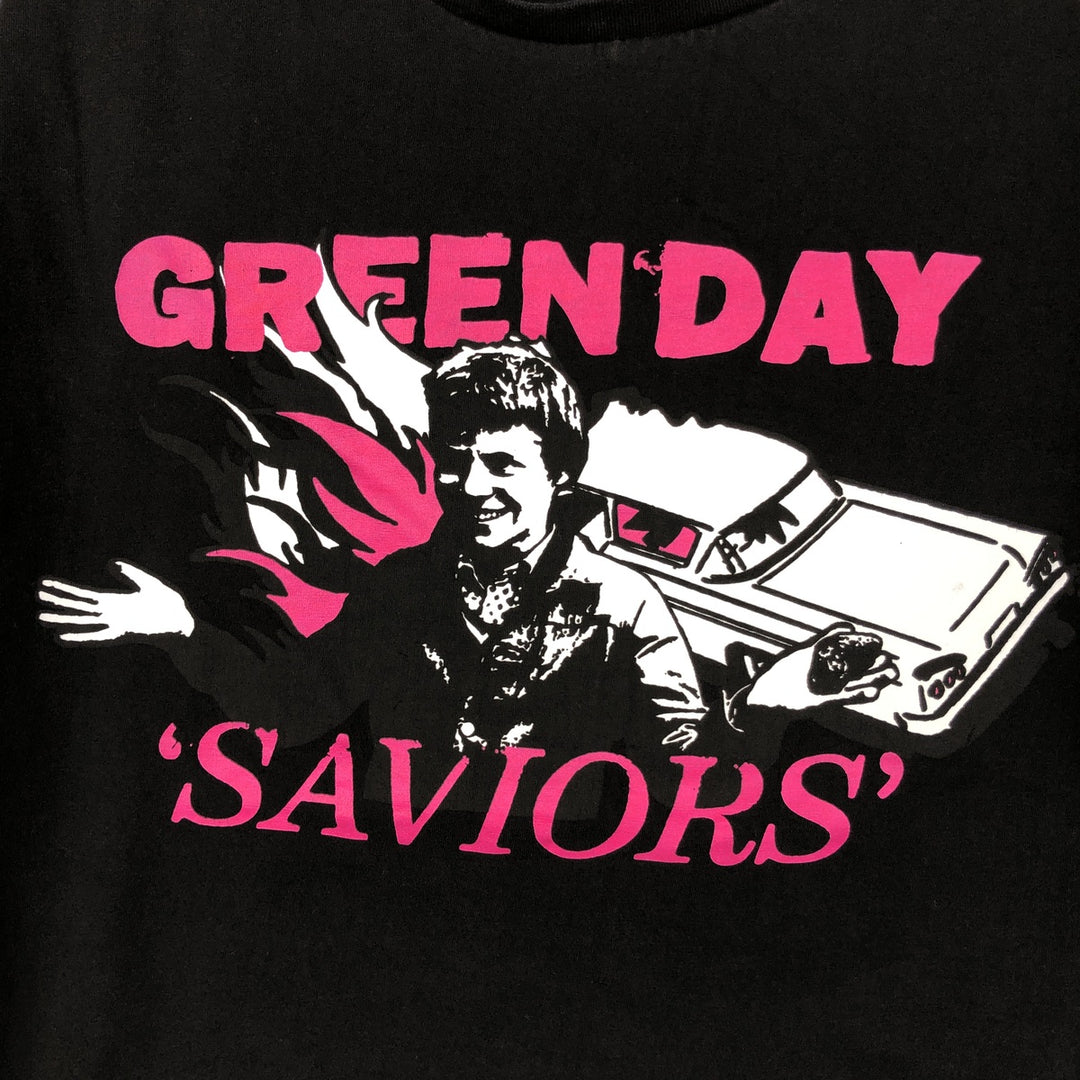 GREEN DAY Green Day Band T-shirt Band T Men's M size unclear black type Vintage Second Hand