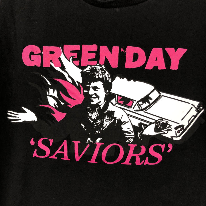 GREEN DAY Green Day Band T-shirt Band T Men's M size unclear black type Vintage Second Hand