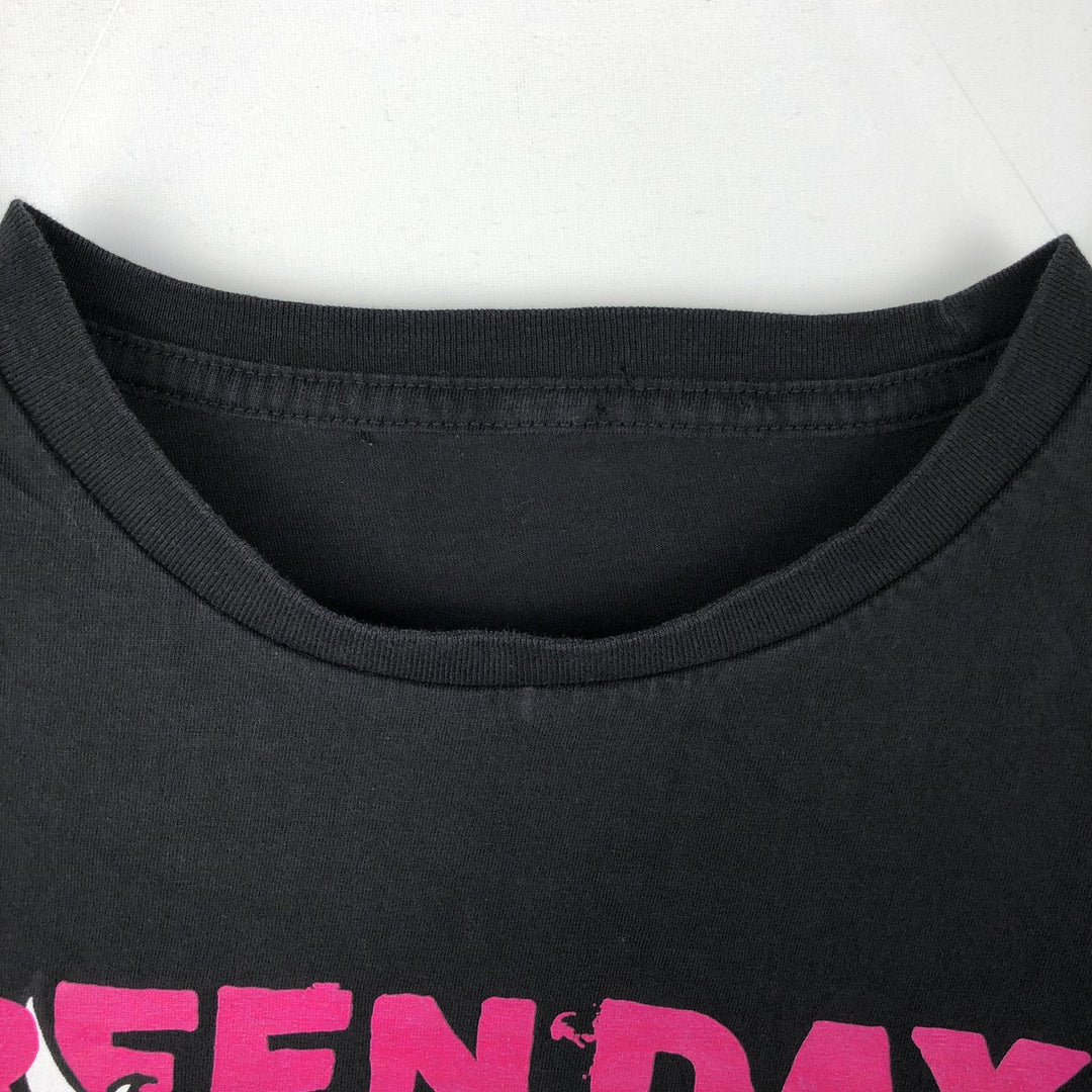 GREEN DAY Green Day Band T-shirt Band T Men's M size unclear black type Vintage Second Hand