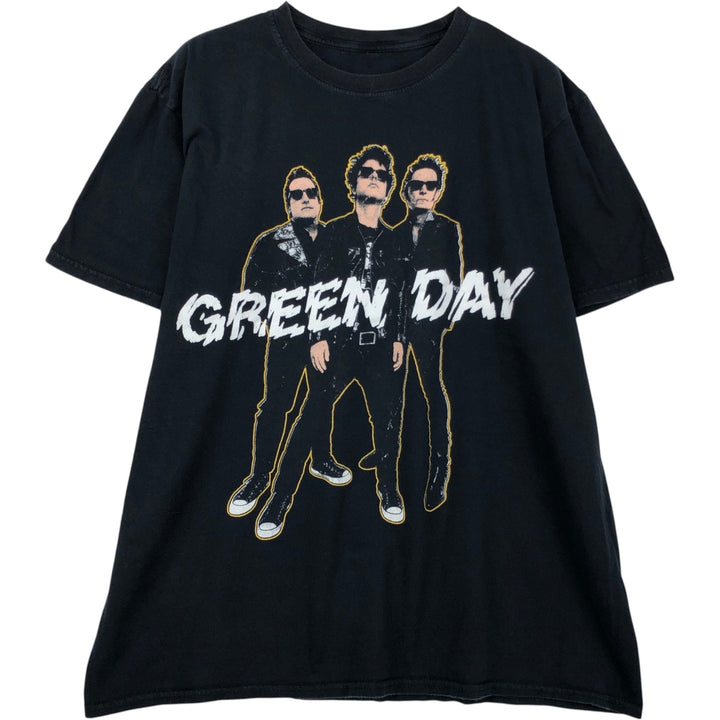 GREEN DAY Green Day Band T-shirt Band T Men's M size unclear black type Vintage Second Hand