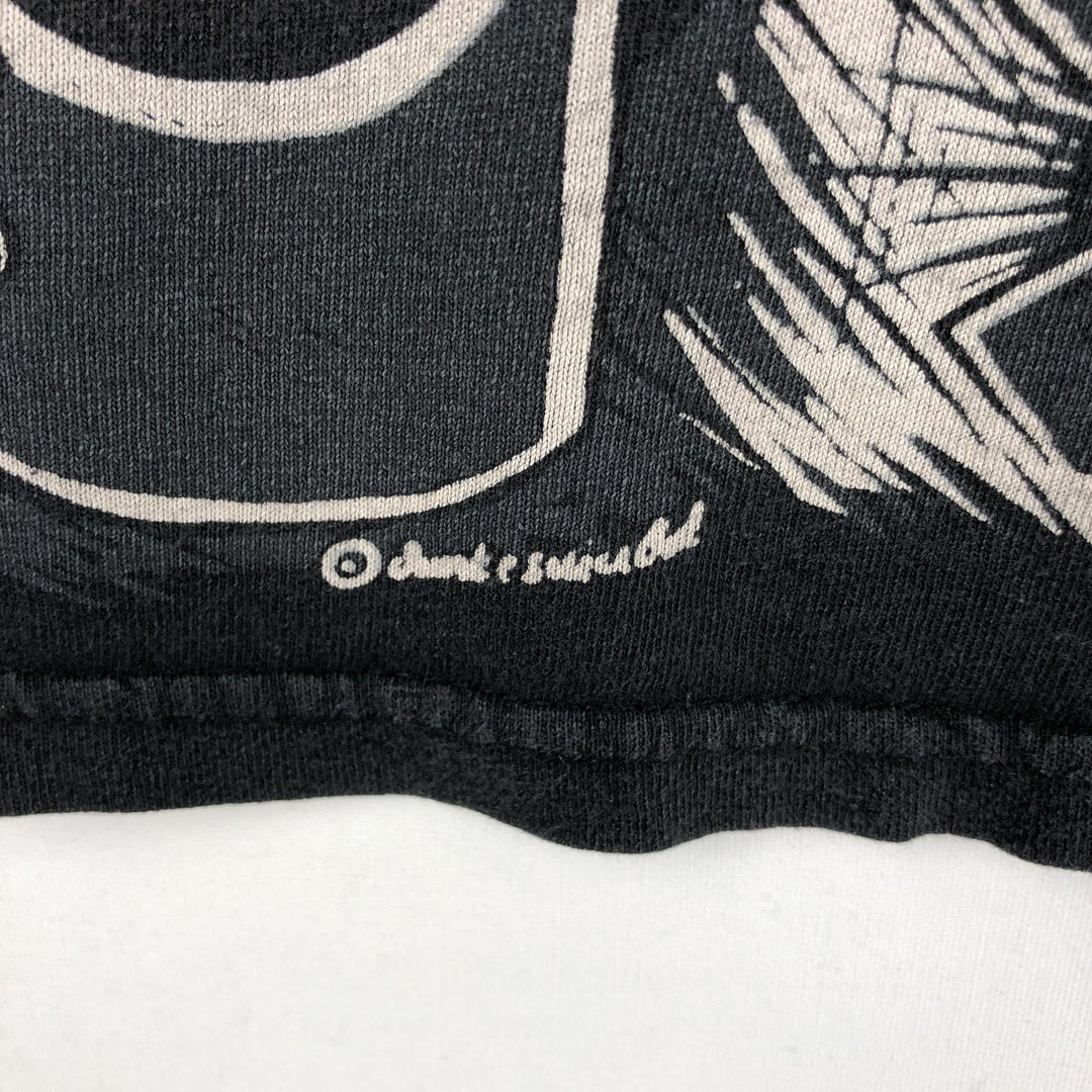 AL STYLE SUICIDAL TENDENCIES Skull Pattern Band T-Shirt (Men's Size L) cotton Charcoal Vintage Second Hand