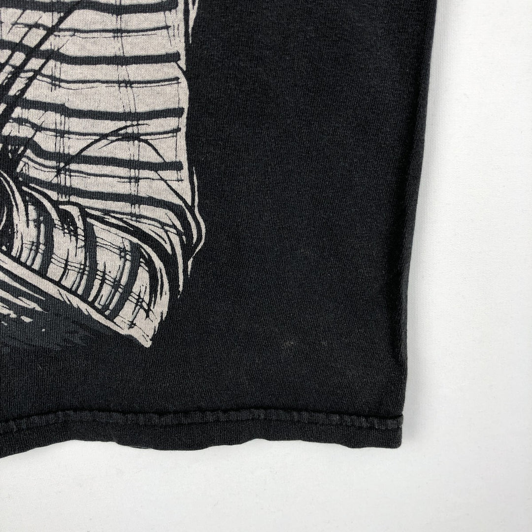 AL STYLE SUICIDAL TENDENCIES Skull Pattern Band T-Shirt (Men's Size L) cotton Charcoal Vintage Second Hand