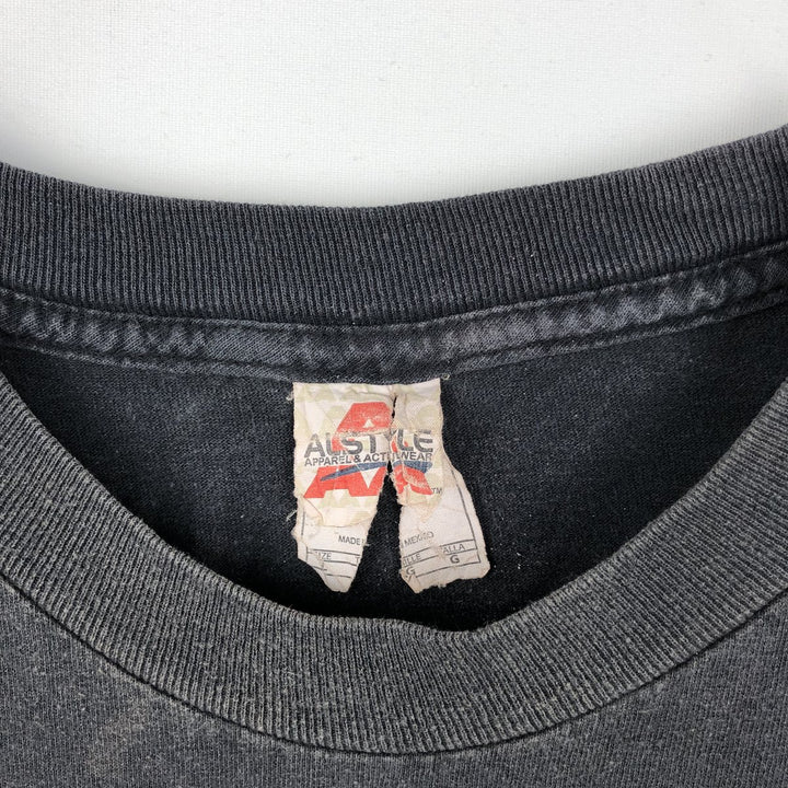 AL STYLE SUICIDAL TENDENCIES Skull Pattern Band T-Shirt (Men's Size L) cotton Charcoal Vintage Second Hand