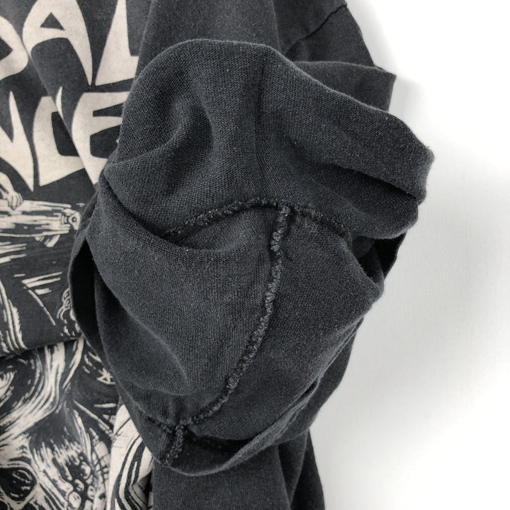 AL STYLE SUICIDAL TENDENCIES Skull Pattern Band T-Shirt (Men's Size L) cotton Charcoal Vintage Second Hand