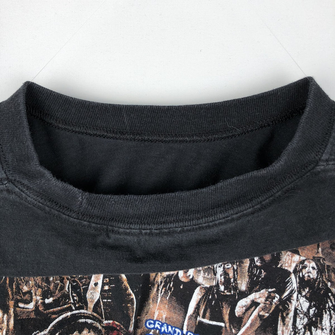 Hanes BEEFY-T Rob Zombie KORN Band T-shirt (Men's size M) cotton black type Vintage Second Hand