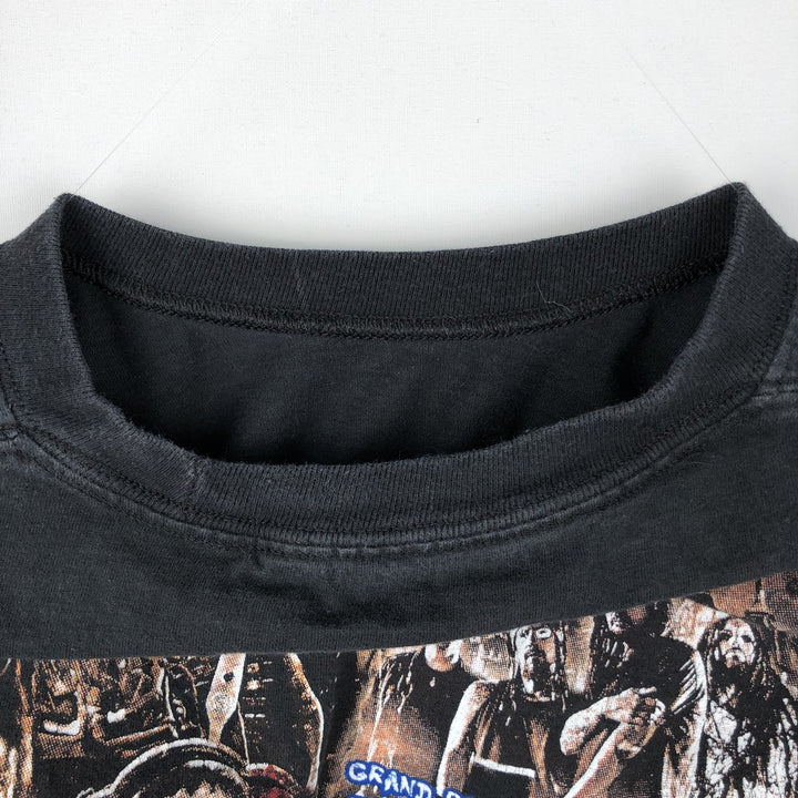 Hanes BEEFY-T Rob Zombie KORN Band T-shirt (Men's size M) cotton black type Vintage Second Hand