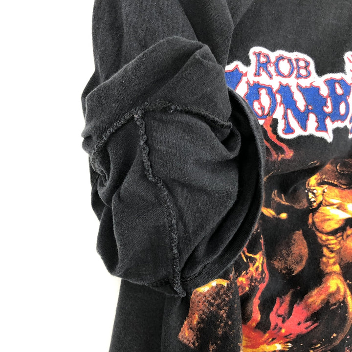 Hanes BEEFY-T Rob Zombie KORN Band T-shirt (Men's size M) cotton black type Vintage Second Hand