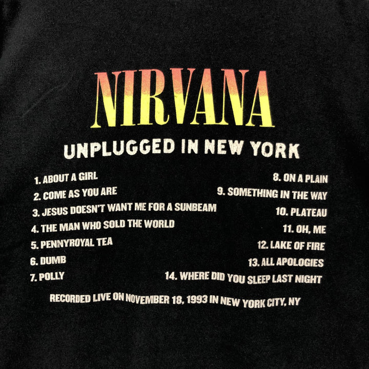 NIRVANA Nirvana Band T-shirt, Band T, Men's L size cotton black type Vintage Second Hand