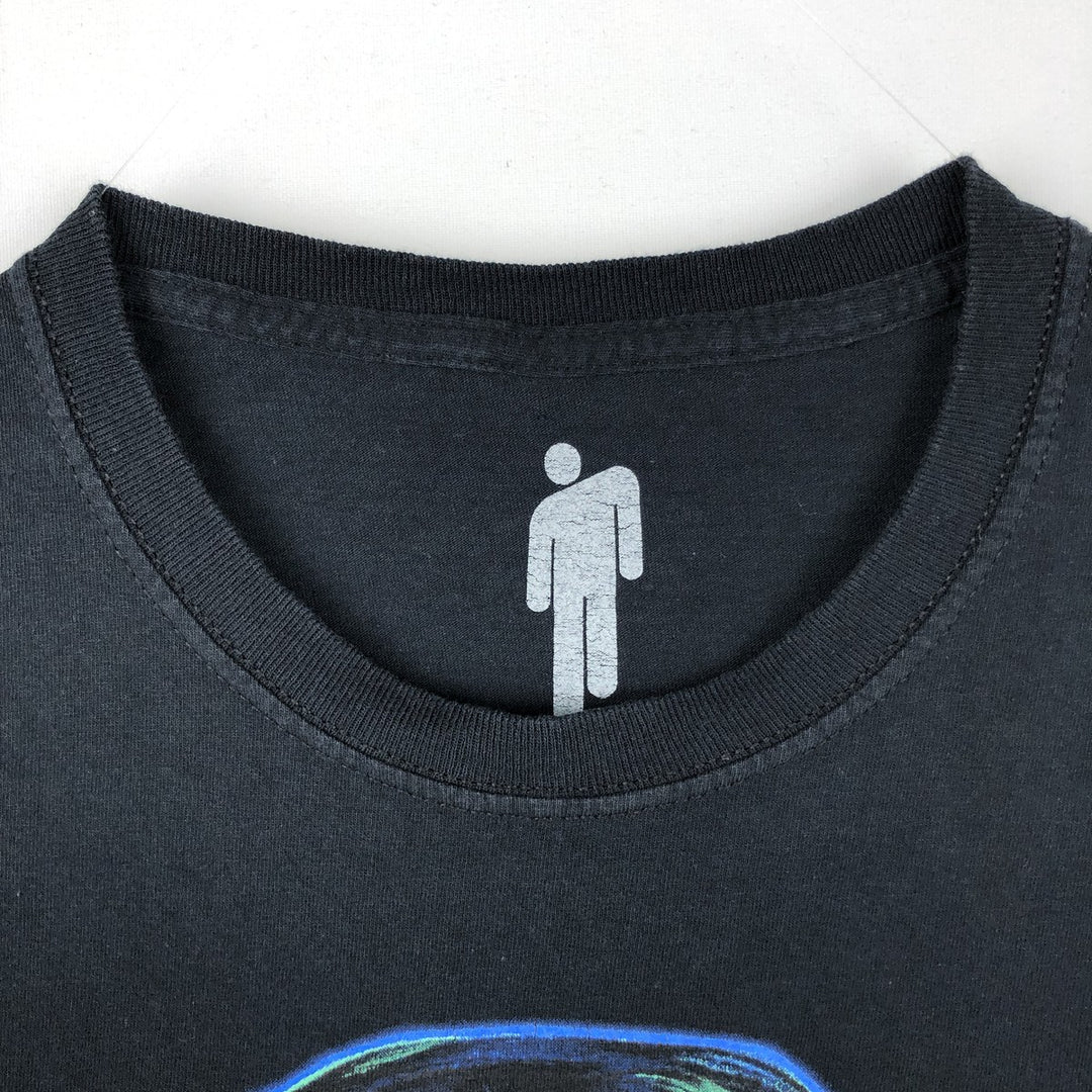 BILLIE EILISH Billie Eilish Band T-shirt Band T Men's S size cotton black type Vintage Second Hand