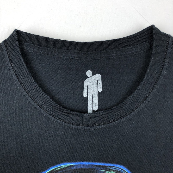 BILLIE EILISH Billie Eilish Band T-shirt Band T Men's S size cotton black type Vintage Second Hand