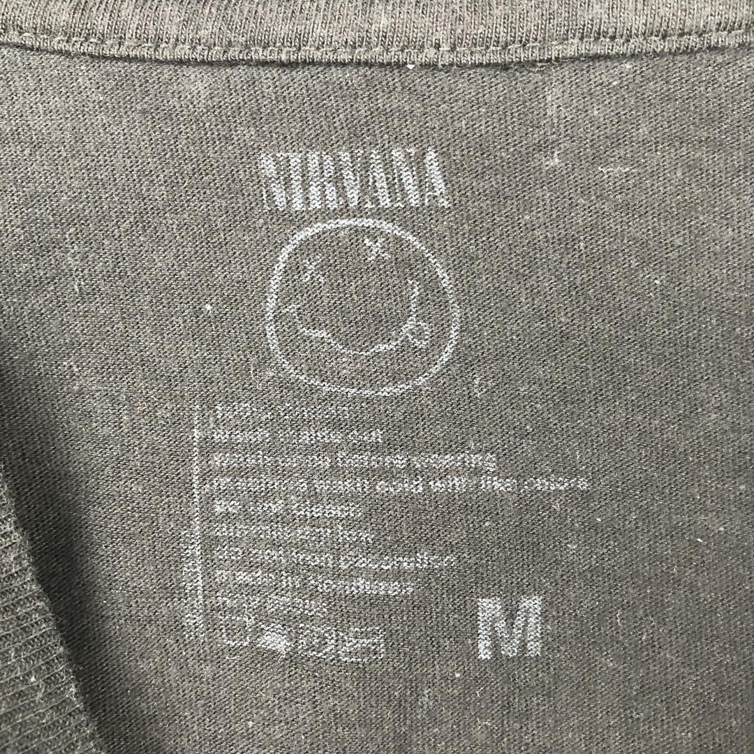 NIRVANA Nirvana Band T-shirt, Band T, Men's M size cotton black type Vintage Second Hand