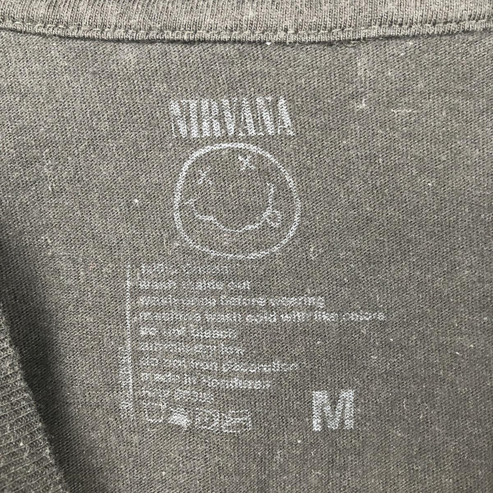 NIRVANA Nirvana Band T-shirt, Band T, Men's M size cotton black type Vintage Second Hand
