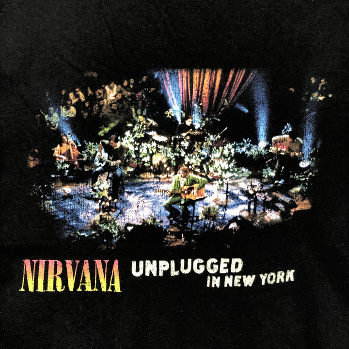 NIRVANA Nirvana Band T-shirt, Band T, Men's M size cotton black type Vintage Second Hand