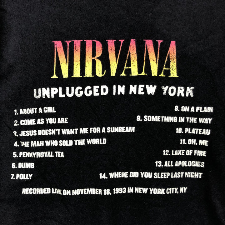 NIRVANA Nirvana Band T-shirt, Band T, Men's M size cotton black type Vintage Second Hand