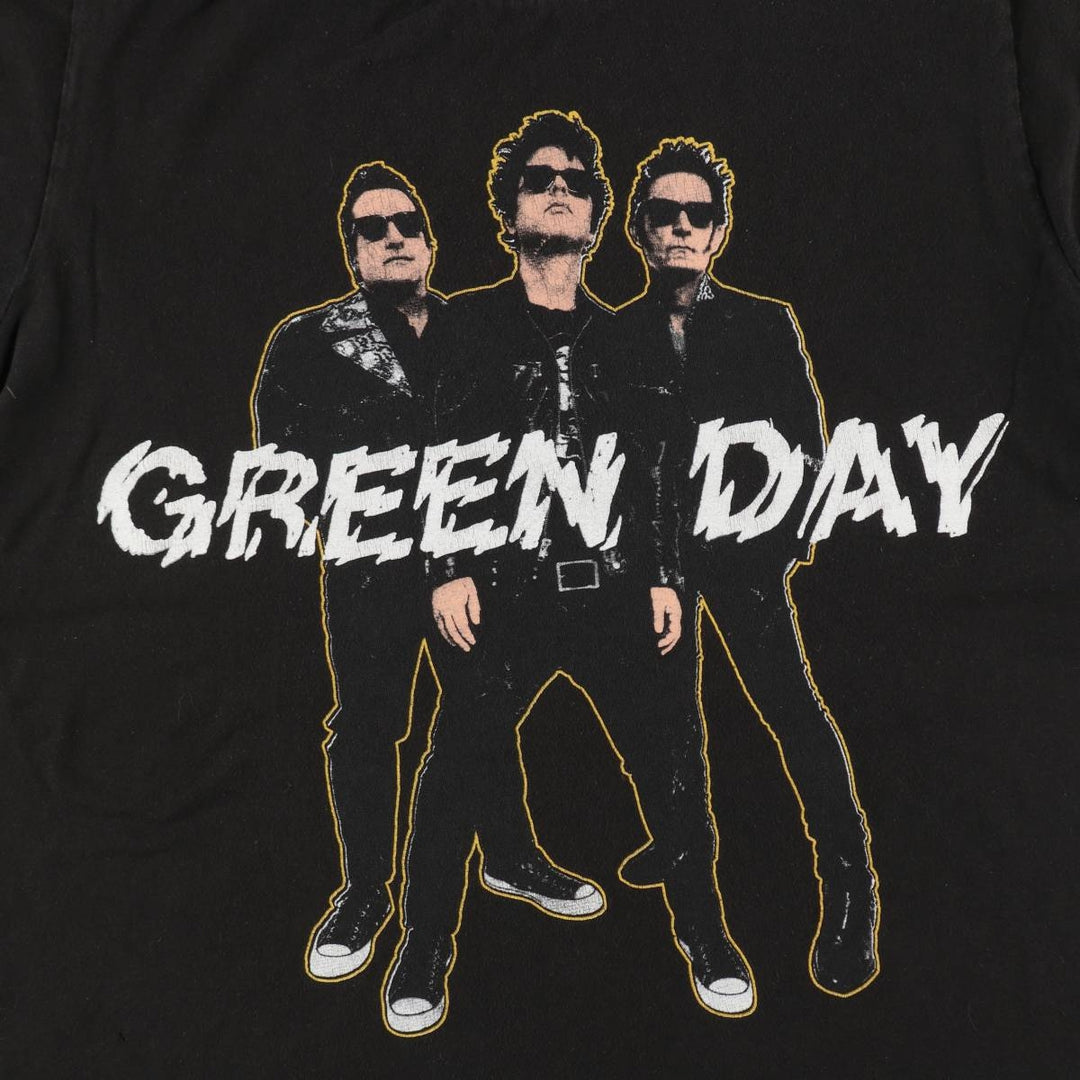 GREEN DAY Green Day Band T-shirt Band T Men's XL size unclear black type Vintage Second Hand