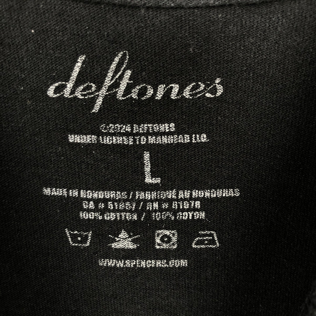 DEFTONES Deftones Band T-shirt Band T Men's L size cotton black type Vintage Second Hand