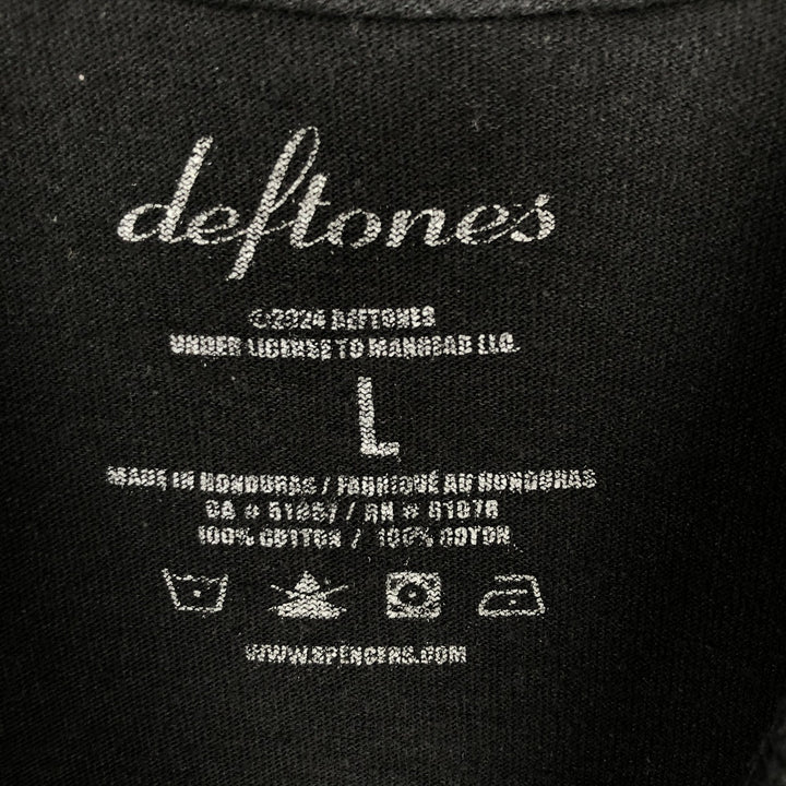 DEFTONES Deftones Band T-shirt Band T Men's L size cotton black type Vintage Second Hand