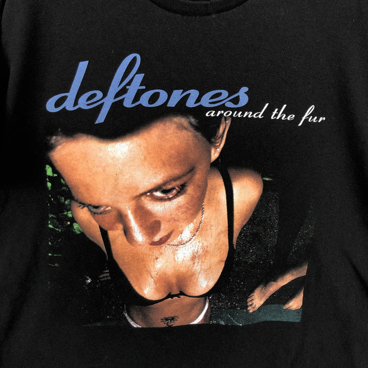 DEFTONES Deftones Band T-shirt Band T Men's L size cotton black type Vintage Second Hand
