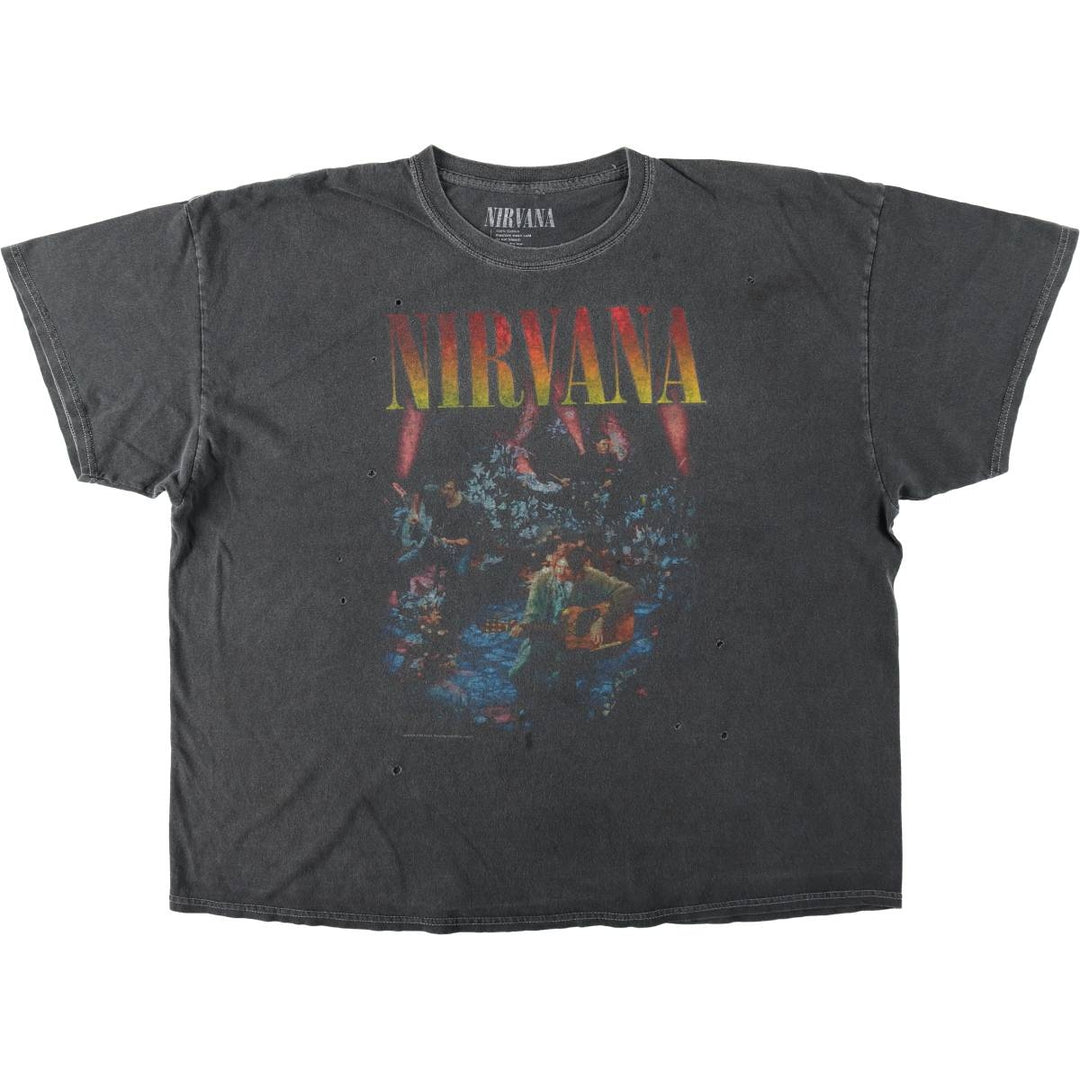 NIRVANA Nirvana Band T-shirt, Band T, Men's XL size cotton Charcoal Vintage Second Hand
