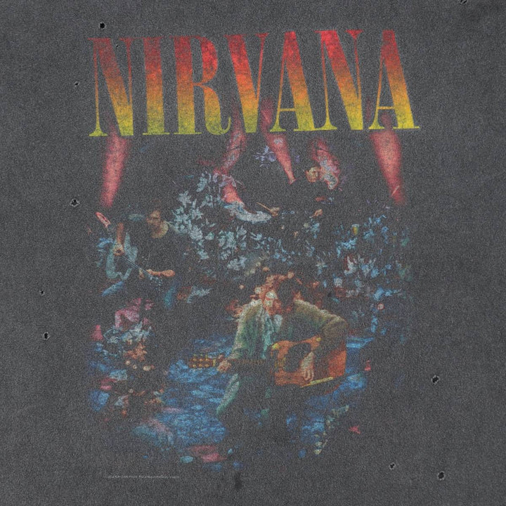 NIRVANA Nirvana Band T-shirt, Band T, Men's XL size cotton Charcoal Vintage Second Hand