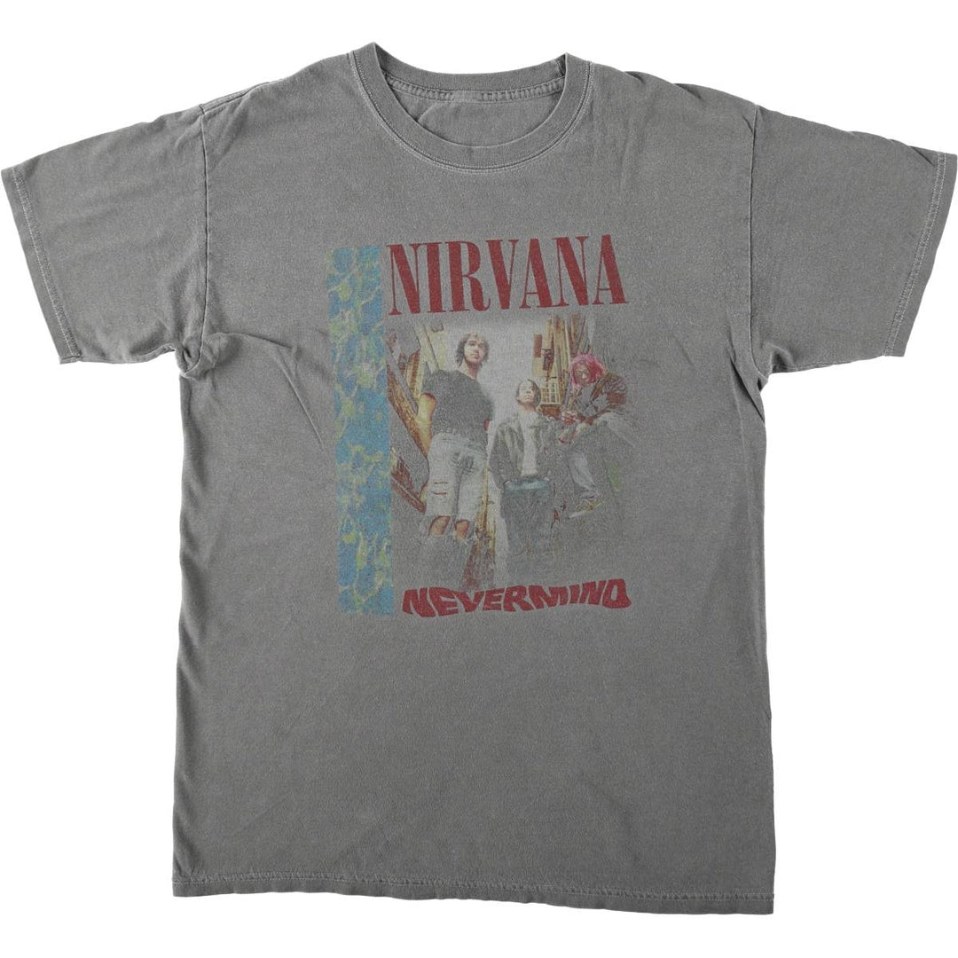 NIRVANA Nirvana Band T-shirt, Band T, Men's M size unclear Charcoal Vintage Second Hand