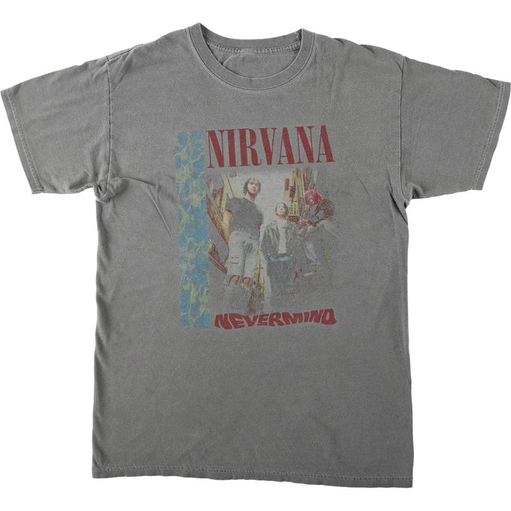 NIRVANA Nirvana Band T-shirt, Band T, Men's M size unclear Charcoal Vintage Second Hand