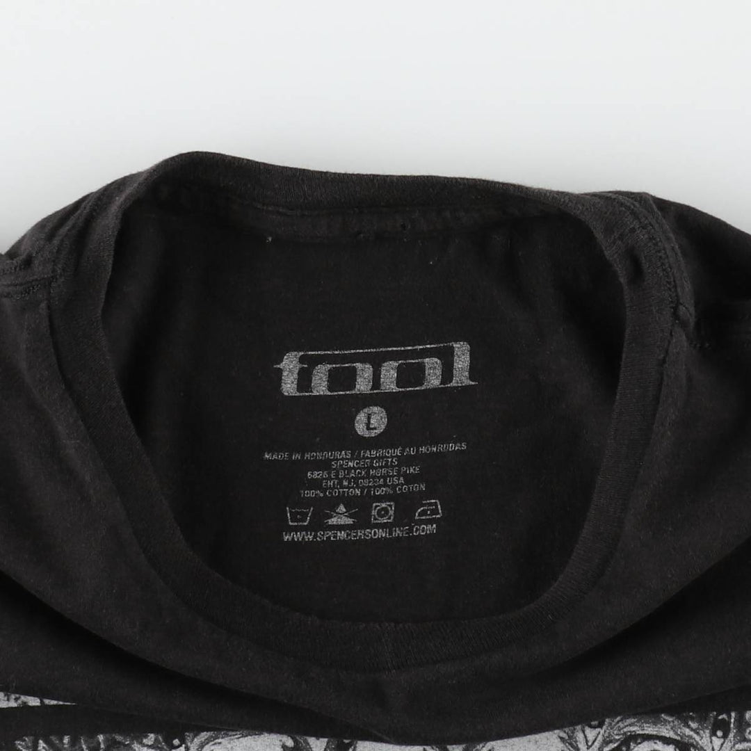 TOOL Band T-shirt, Men's L size cotton black type Vintage Second Hand