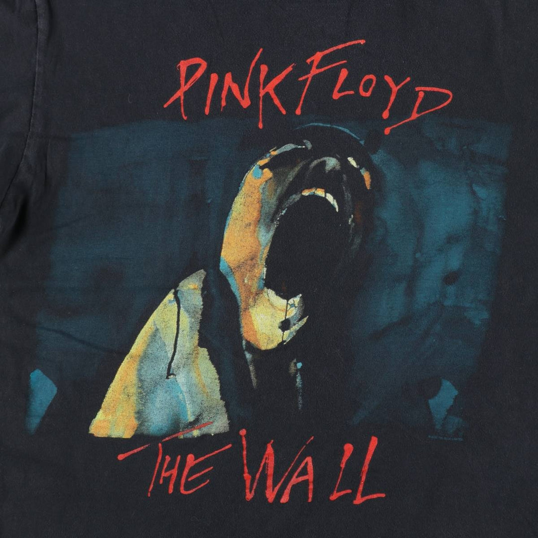 PINK FLOYD Pink Floyd Band T-shirt Band T Men's L size unclear black type Vintage Second Hand