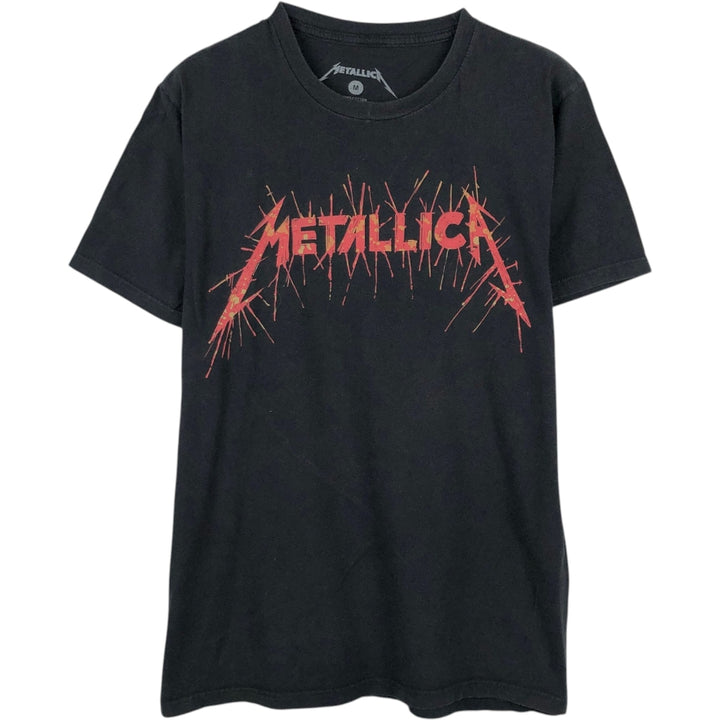 METALLICA Metallica Band T-shirt Band T Men's M size cotton black type Vintage Second Hand