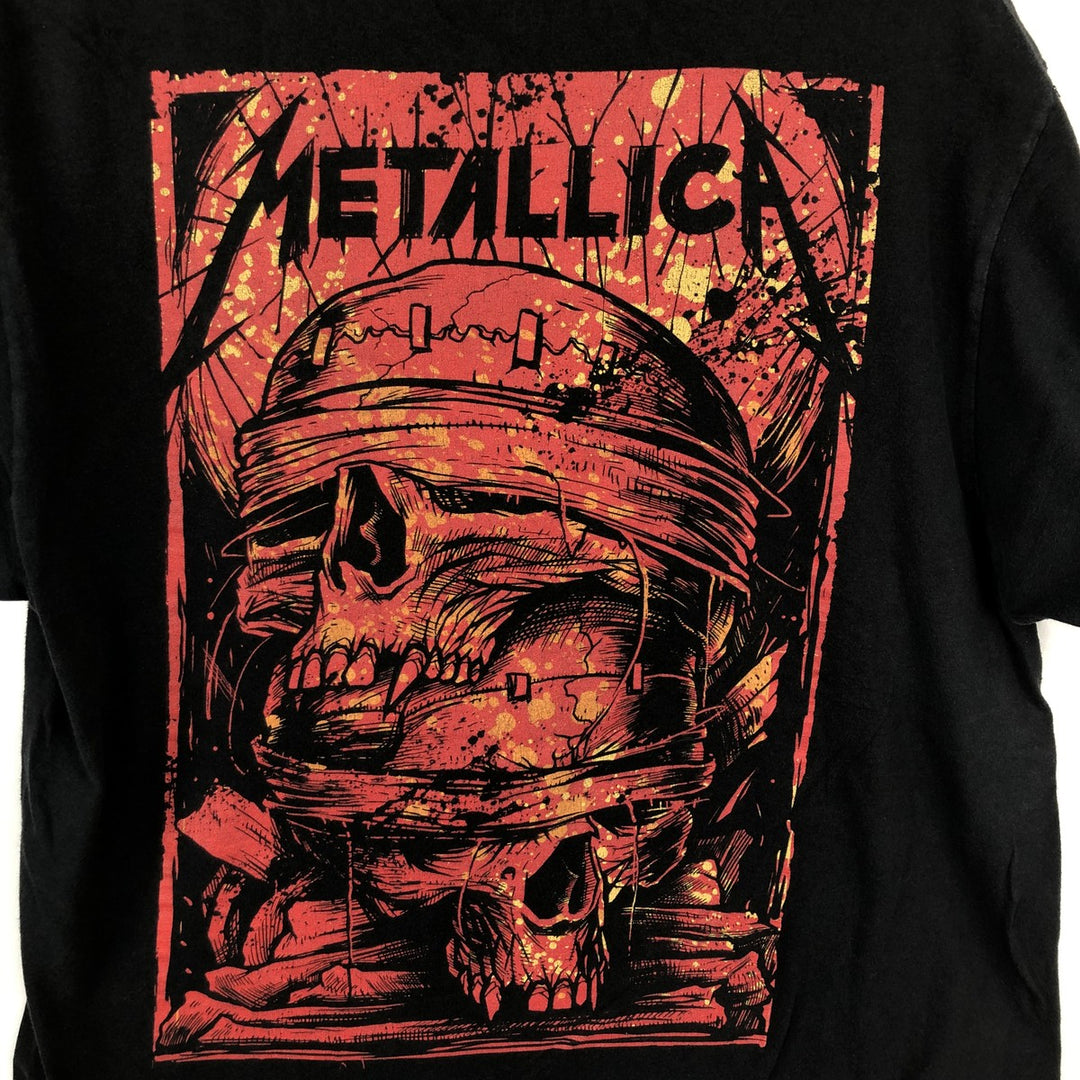 METALLICA Metallica Band T-shirt Band T Men's M size cotton black type Vintage Second Hand