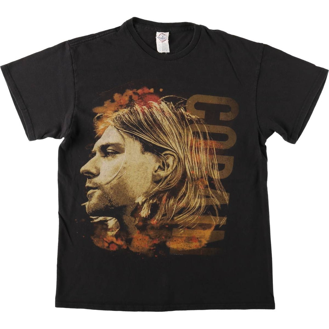 Kurt Cobain band t-shirt, men's size M. cotton black type Vintage Second Hand