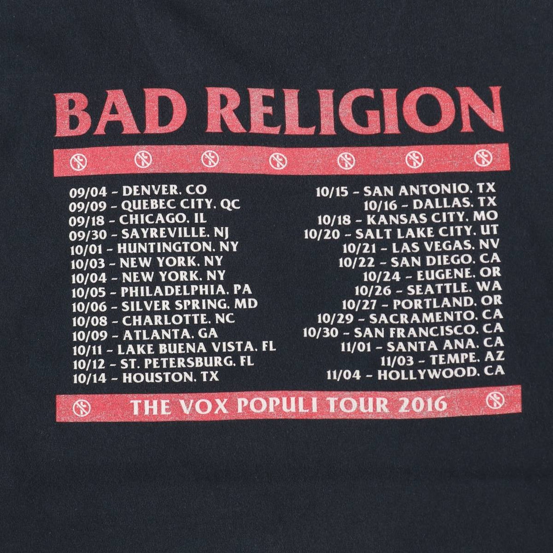 Bad Religion band t-shirt, men's size XL. unclear black type Vintage Second Hand