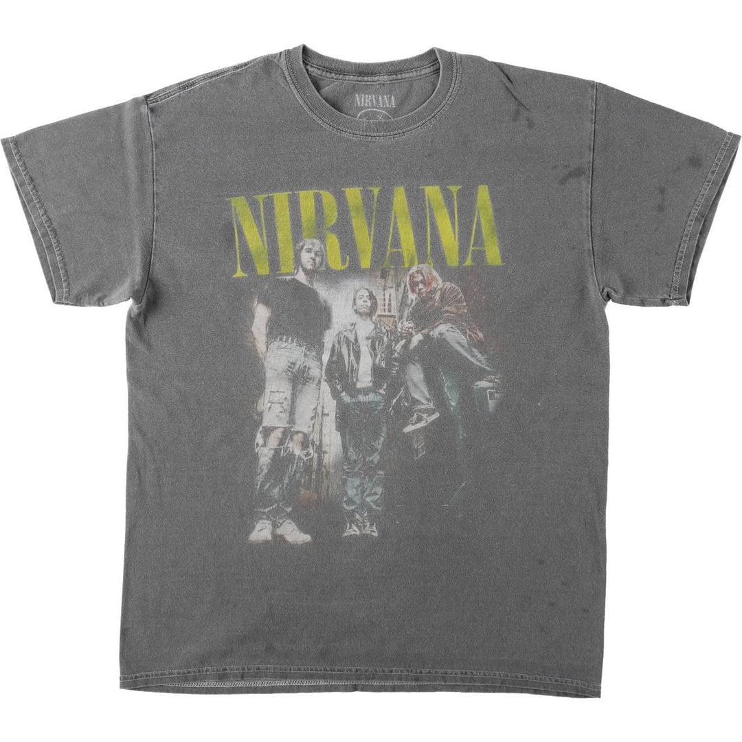 NIRVANA Nirvana Band T-shirt, Band T, Men's M size cotton Charcoal Vintage Second Hand