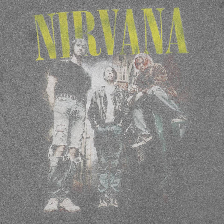 NIRVANA Nirvana Band T-shirt, Band T, Men's M size cotton Charcoal Vintage Second Hand