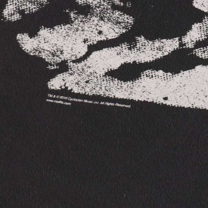 MISFITS Skull Pattern Band T-shirt, Men's XL size unclear black type Vintage Second Hand