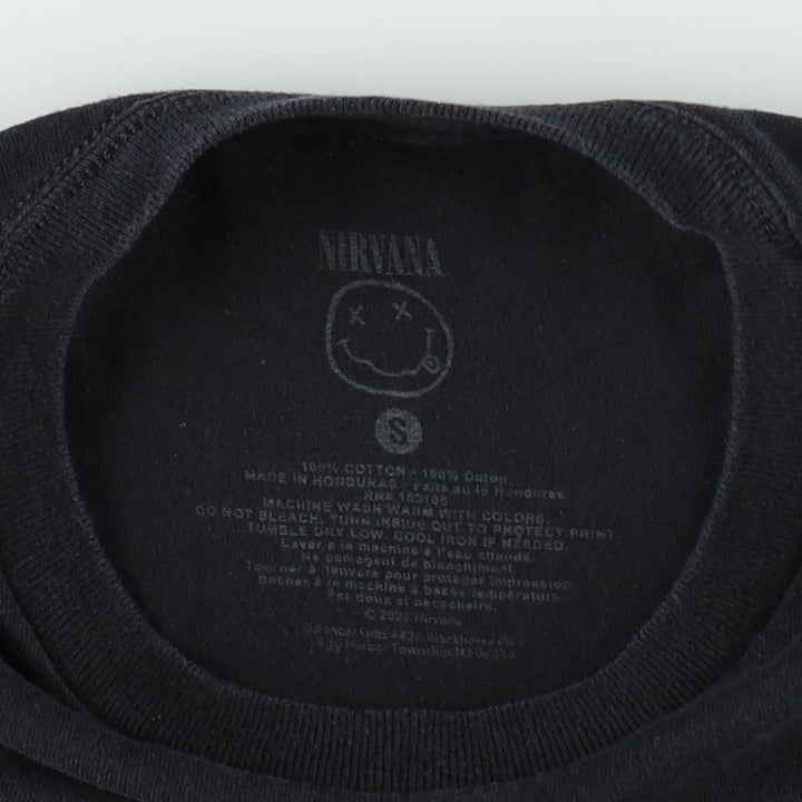NIRVANA Nirvana Band T-shirt, Band T, Men's S size cotton black type Vintage Second Hand