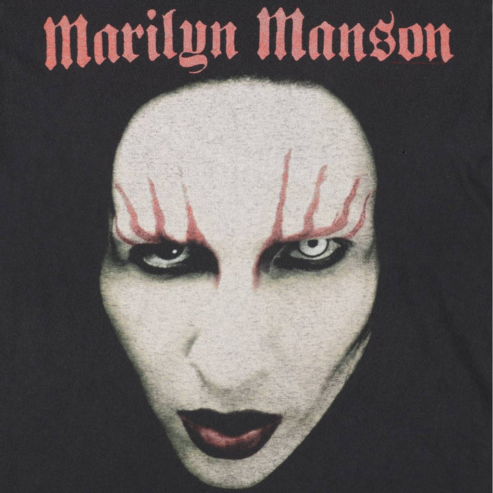 BAY ISLAND MARILYN MANSON Band T-shirt (Men's size L) cotton black type Vintage Second Hand