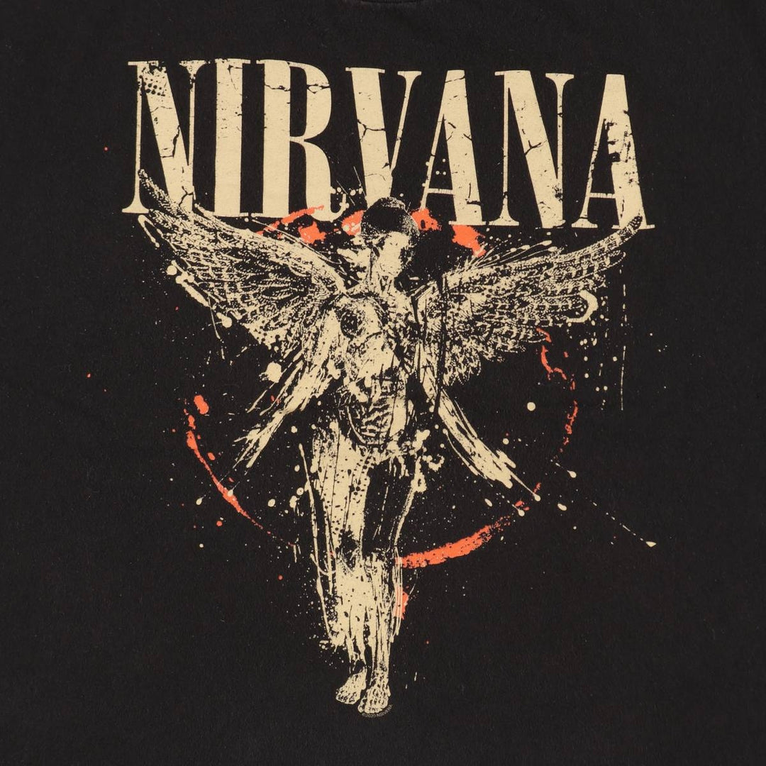 NIRVANA Nirvana Band T-shirt, Band T, Men's XL size unclear black type Vintage Second Hand