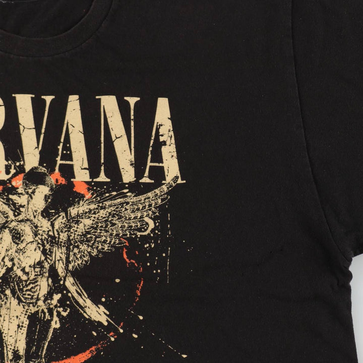 NIRVANA Nirvana Band T-shirt, Band T, Men's XL size unclear black type Vintage Second Hand