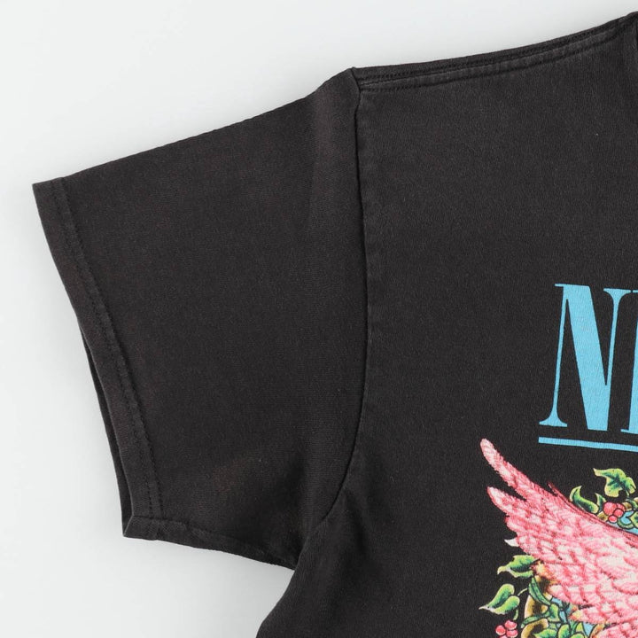 NIRVANA Nirvana Band T-shirt, Band T, Men's M size cotton black type Vintage Second Hand