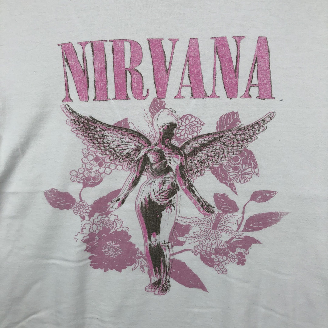 NIRVANA Nirvana Band T-shirt, Band T, Men's XL size cotton white type Vintage Second Hand